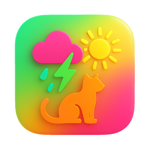 Mini Cat Weather App Icon